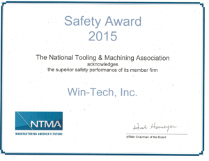 NTMA's Safety Award 2015