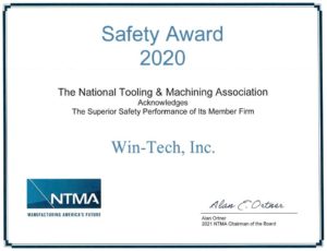 NTMA's Safety Award 2020